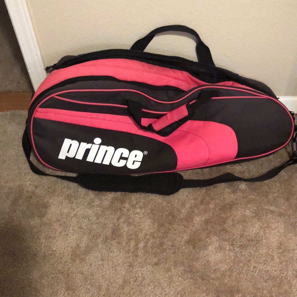 Prince pink & black tennis bag